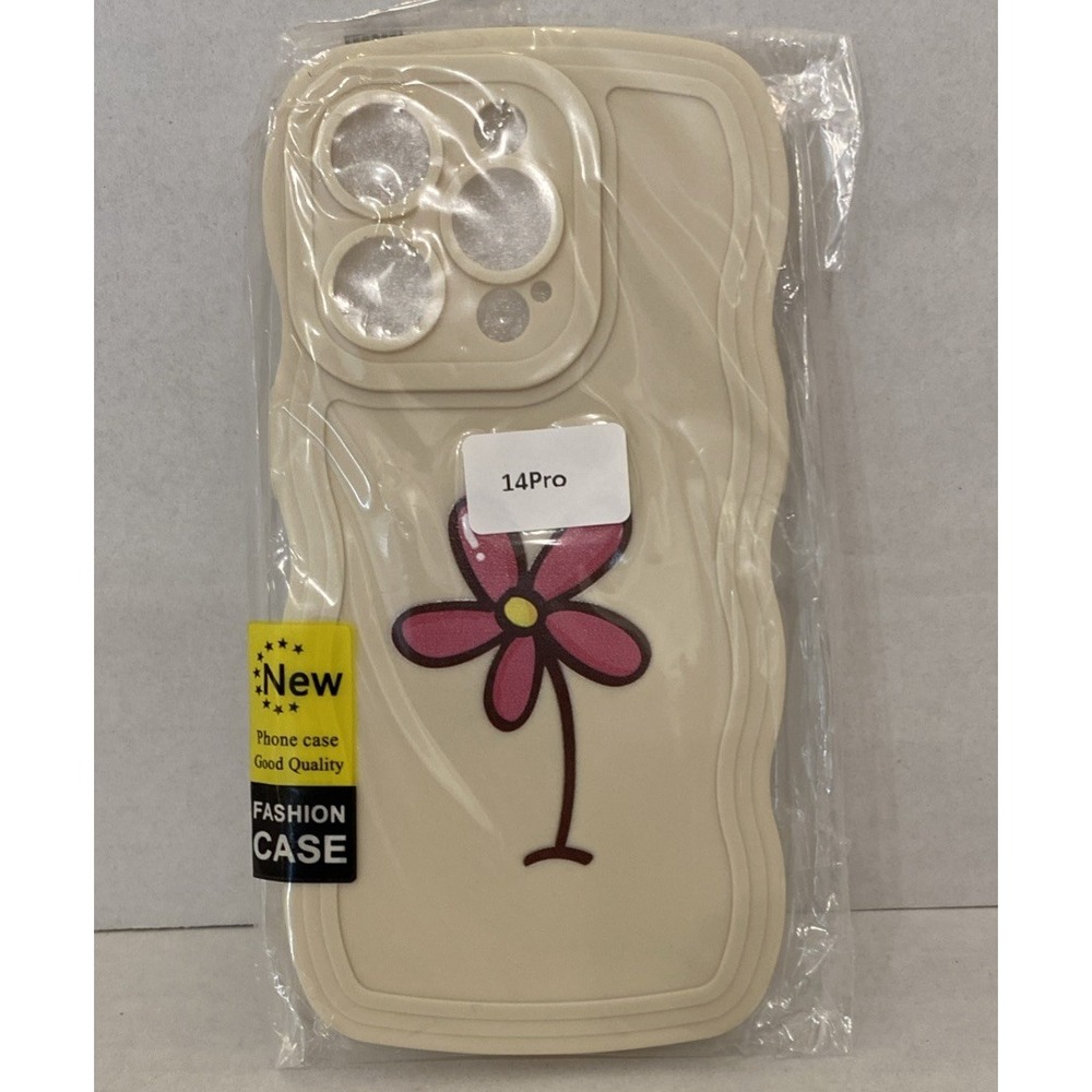 iPhone 14 Pro Phone Case Wavy With Flower New‎
